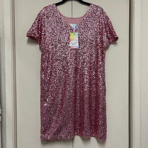 Blush Pink Sequin Dress from Fringe + Co